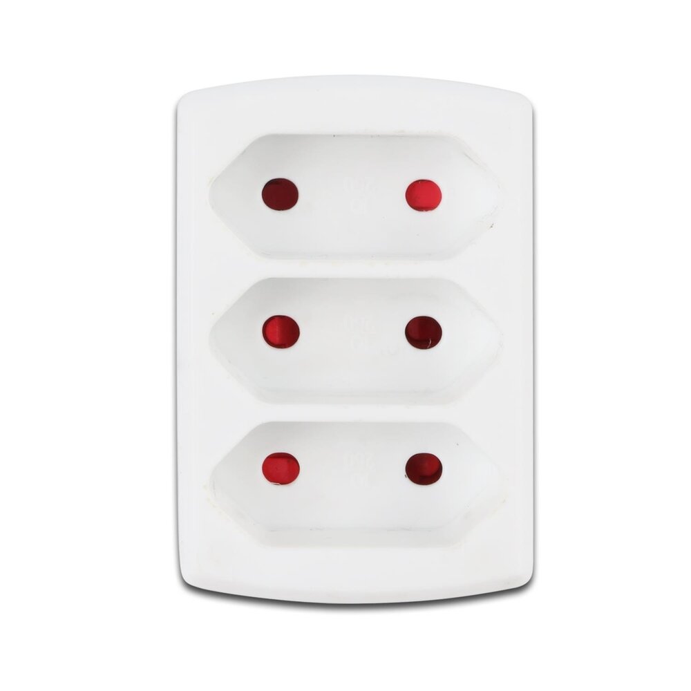 Aigostar Multi-stik 3-vejs til 2-polet stik - Maks. 2300W Aigostar Multi-stik 3-vejs til 2-polet stik - Maks. 2300W