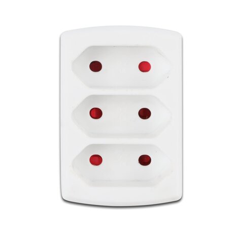 Aigostar Multi-stik 3-vejs til 2-polet stik - Maks. 2300W Aigostar Multi-stik 3-vejs til 2-polet stik - Maks. 2300W