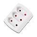 Multi-stik 3-vejs til 2-polet stik - Maks. 2300W Multi-stik 3-vejs til 2-polet stik - Maks. 2300W