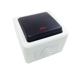 Aigostar Overflademonteret to-vejs kontakt med indikatorlys Aigostar Overflademonteret to-vejs kontakt med indikatorlys