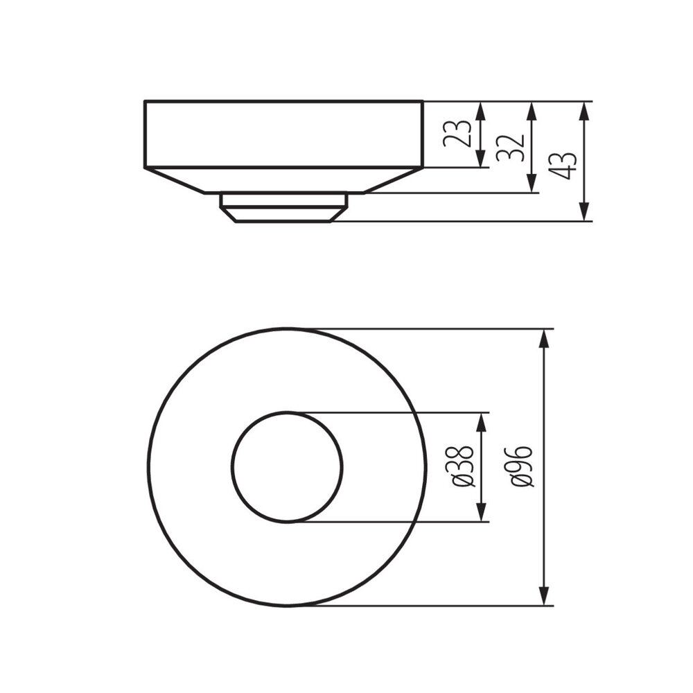 Kanlux Overflademonteret bevægelsessensor 360° - IP20 - Mikrobølgebevægelsesdetektor - 230V maks. 1200W - Hvid