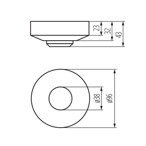 Kanlux Overflademonteret bevægelsessensor 360° - IP20 - Mikrobølgebevægelsesdetektor - 230V maks. 1200W - Hvid