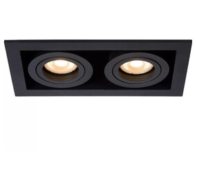 Lucide Led downlight - Dobbelt - moderne - til 2xGU10 - Sort - 230v tilslutning Lucide Led downlight - Dobbelt - moderne - til 2xGU10 - Sort - 230v tilslutning