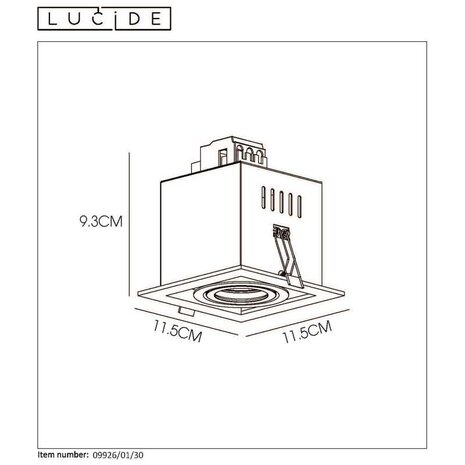 Lucide Led downlight - Dobbelt - moderne - til 1xGU10 - Sort - 230v tilslutning - Skorsten  - Copy