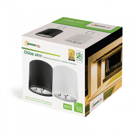 Spectrum LED AR111 GU10 loftspot hvid rund IP65 - ekskl. LED spot