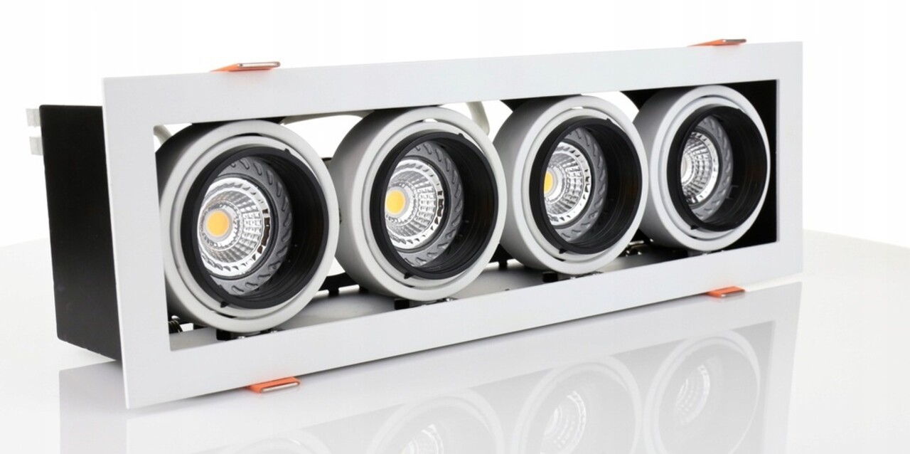 LED forsænket spotarmatur Modern Mini - Rektangulær med 4 GU10 tilslutninger LED forsænket spotarmatur Modern Mini - Rektangulær med 4 GU10 tilslutninger