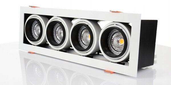 LED forsænket spotarmatur Modern Mini - Rektangulær med 4 GU10 tilslutninger LED forsænket spotarmatur Modern Mini - Rektangulær med 4 GU10 tilslutninger