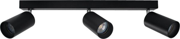 LED påbygningsspot sort - 3 justerbare spots - GU10-fatning