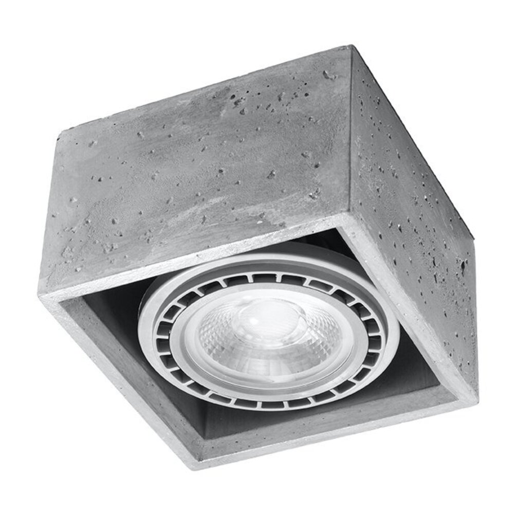 LED AR111 GU10  Loftsspot beton QUATRO - 1 Fatning