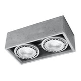 LED AR111 GU10  Loftsspot beton QUATRO 2 fatninger
