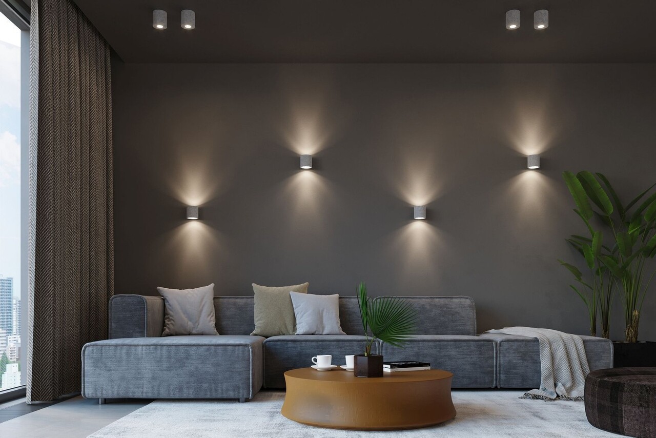 LED Væglampe beton ORBIS - 1 x G9 Fatning