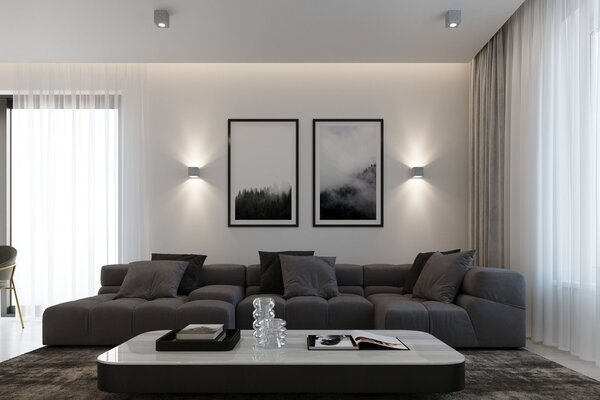 LED Væglampe beton QUAD - 1 x G9 Fatning