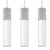 LED hængelampe hvid beton BORGIO - 3 x GU10 Fatning