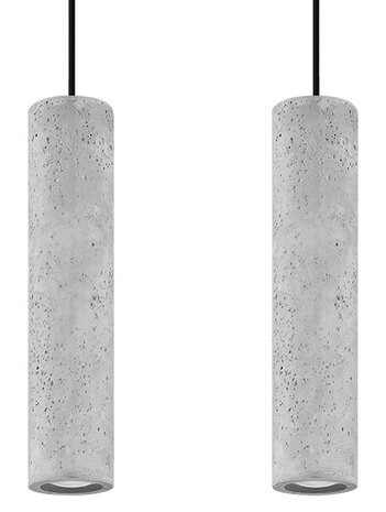 LED Pendel beton LUVO - 2 x GU10 Fatning