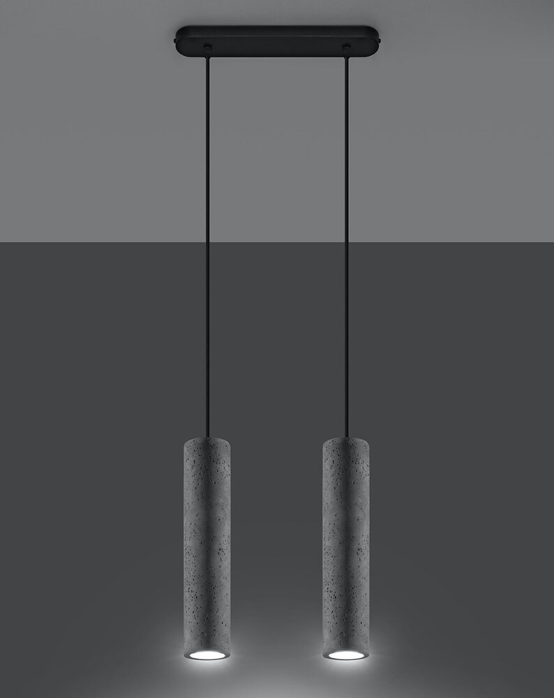 LED Pendel beton LUVO - 2 x GU10 Fatning