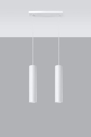 LED Hængelampe hvid LAGOS - 2 x GU10 Fatning