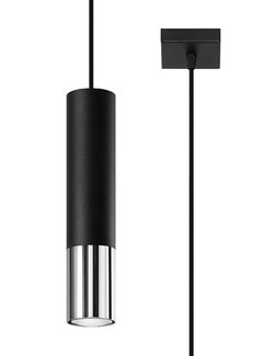 LED Hængelampe sort krom LOOPEZ - 1 x GU10 Fatning