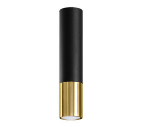 LED Loftsspot sort guld LOOPEZ - 1 x GU10 Fatning