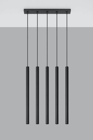 LED Hængelampe sort PASTELO - 5 x G9 Fatning LED Hængelampe sort PASTELO - 5 x G9 Fatning