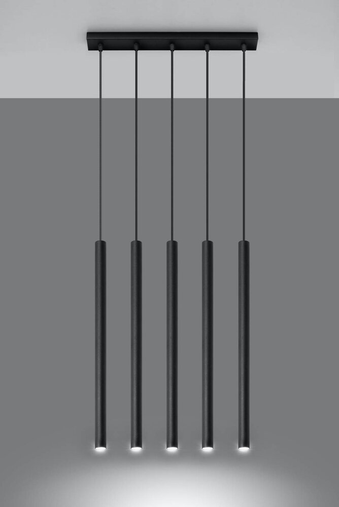 LED Hængelampe sort PASTELO - 5 x G9 Fatning LED Hængelampe sort PASTELO - 5 x G9 Fatning