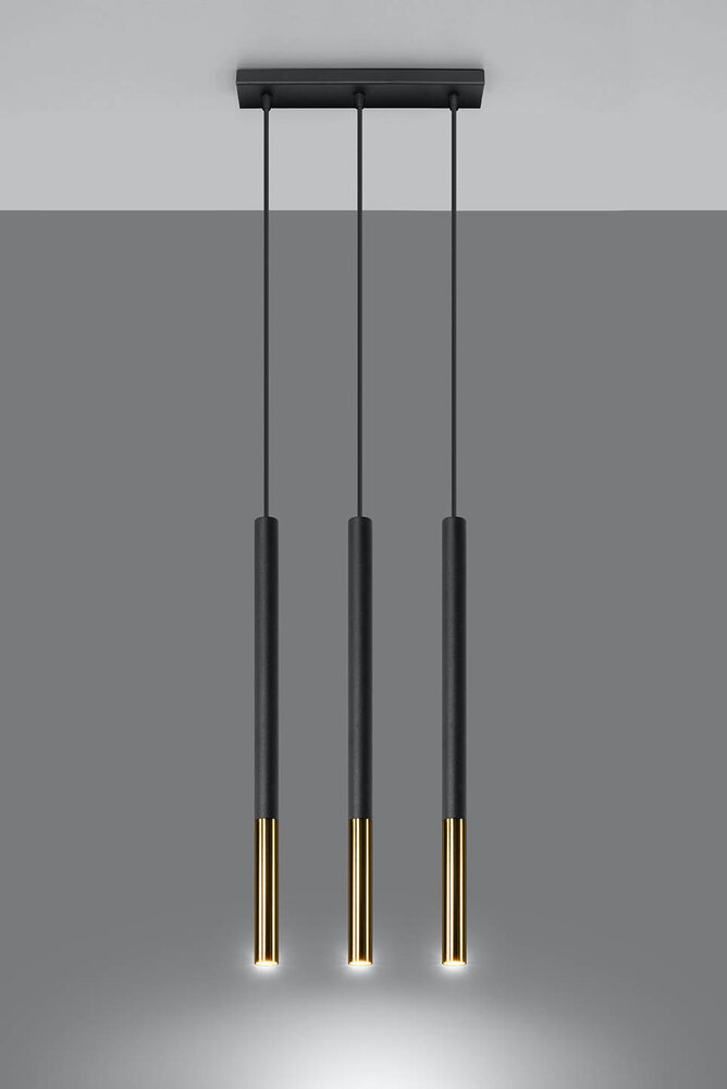 LED Hængelampe sort guld MOZAICA - 3 x G9 Fatning LED Hængelampe sort guld MOZAICA - 3 x G9 Fatning