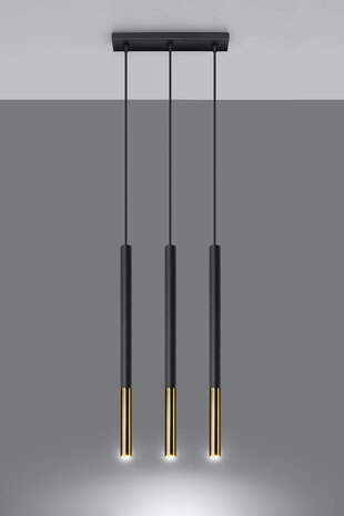 LED Hængelampe sort guld MOZAICA - 3 x G9 Fatning LED Hængelampe sort guld MOZAICA - 3 x G9 Fatning