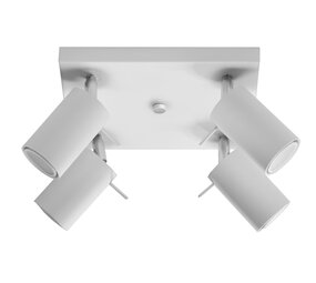 LED Loftsspot sort RING - 4 x GU10 Fatning