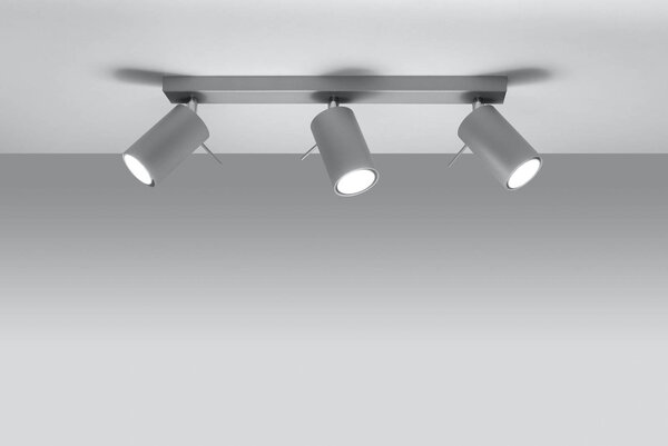 LED Loftsspot grå RING - 3 x GU10 Fatning LED Loftsspot grå RING - 3 x GU10 Fatning