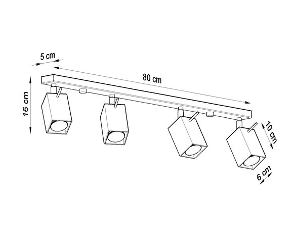LED Loftsspot hvid MERIDA - 4 x GU10 Fatning LED Loftsspot hvid MERIDA - 4 x GU10 Fatning