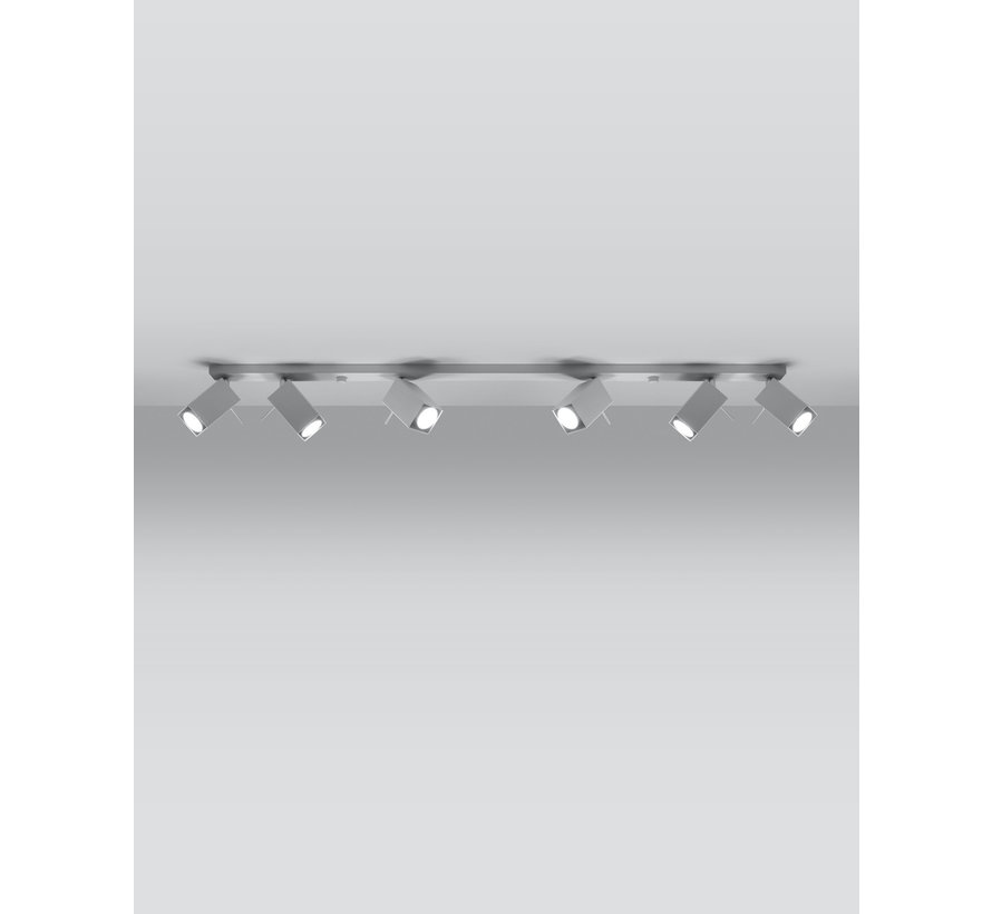 LED Loftsspot hvid MERIDA - 6 x GU10 Fatning