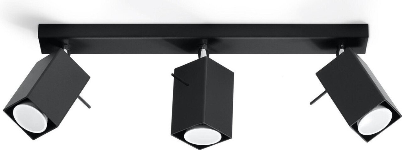 LED Loftsspot sort MERIDA - 3 x GU10 Fatning LED Loftsspot sort MERIDA - 3 x GU10 Fatning