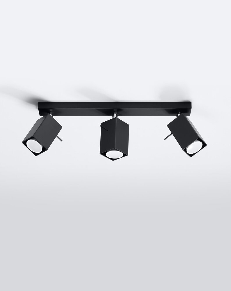 LED Loftsspot sort MERIDA - 3 x GU10 Fatning LED Loftsspot sort MERIDA - 3 x GU10 Fatning