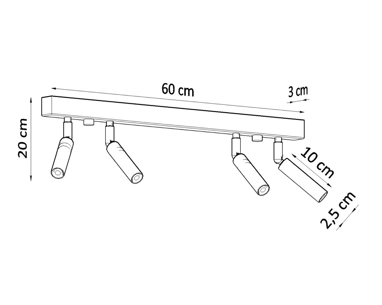 LED Loftsspot hvid Eyetech - 4 x G9 Fatning