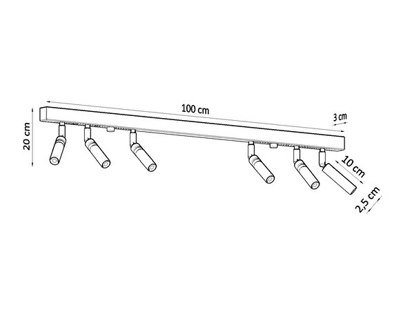 LED Loftsspot hvid Eyetech - 6 x G9 Fatning