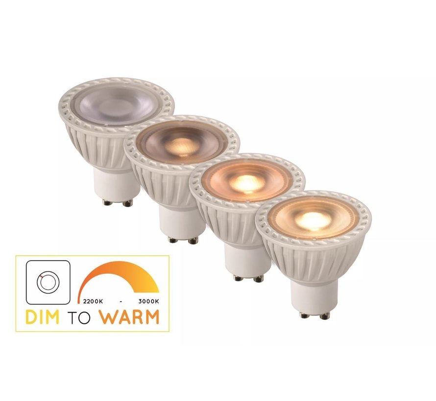 LED spot GU10 White - Dim to Warm - 5W erstatter 30W - 2200K -3000K