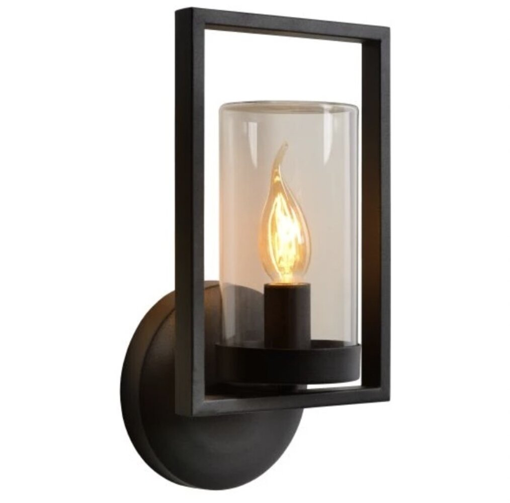 LED væglampe udenfor - 1xe14 - IP44 - sort LED væglampe udenfor - 1xe14 - IP44 - sort