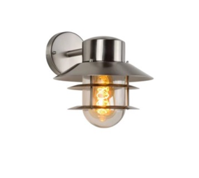 Lucide LED Væglampe Udendørs - Ø21,8 cm - 1xE27 - IP44 - Mat krom