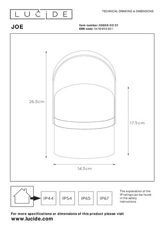 Lucide LED Bordlampe Udendørs - Ø 14,5 cm - LED Dim. - 1x3W 2800K - IP44 - Hvid Lucide LED Bordlampe Udendørs - Ø 14,5 cm - LED Dim. - 1x3W 2800K - IP44 - Hvid