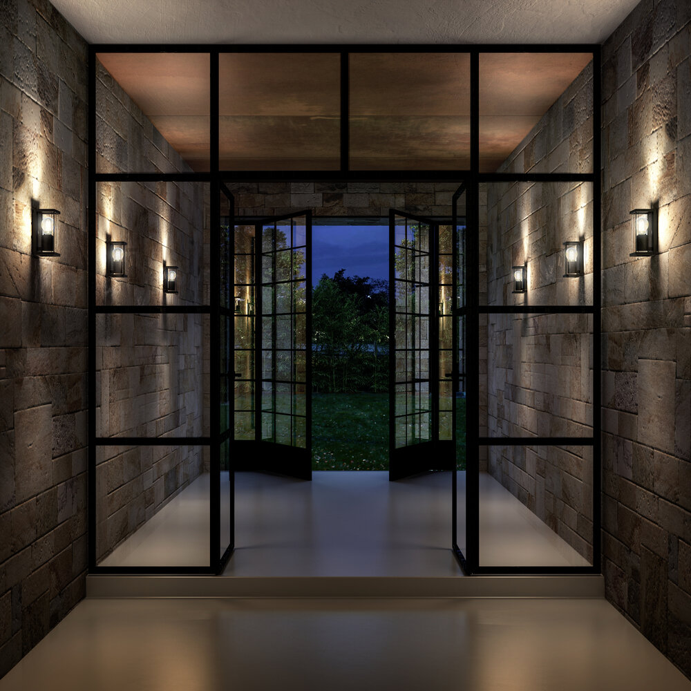 LED-væglampe udendørs - 1xE27 - IP54 - Antracit