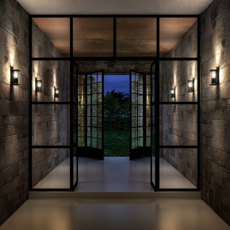 LED-væglampe udendørs - 1xE27 - IP54 - Antracit