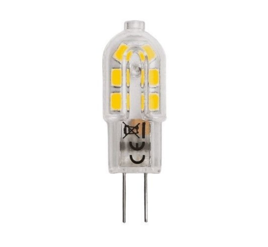 LED G4 1,5W - 3000K varmt hvidt lys - 37,5x12mm