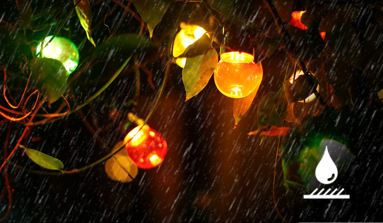 Aigostar Lysslange udendørs RGB IP44 - 4,5 meter 6W - inkl. 10 LED-lamper forskellige Lystemperature