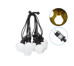 Aigostar Udendørs Lysslange Mælkehvid IP44 - 4,5 meter 6W - inkl. 10 LED-lamper 3000K