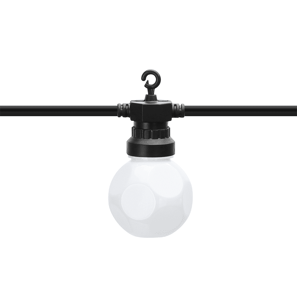 Aigostar Udendørs Lysslange Mælkehvid IP44 - 4,5 meter 6W - inkl. 10 LED-lamper 3000K Aigostar Udendørs Lysslange Mælkehvid IP44 - 4,5 meter 6W - inkl. 10 LED-lamper 3000K