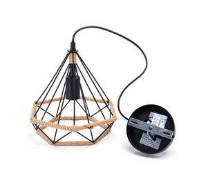 Aigostar LED Hængelampe retro sort - E27 fatning - 110cm høj - Ekskl. lyskilde Aigostar LED Hængelampe retro sort - E27 fatning - 110cm høj - Ekskl. lyskilde