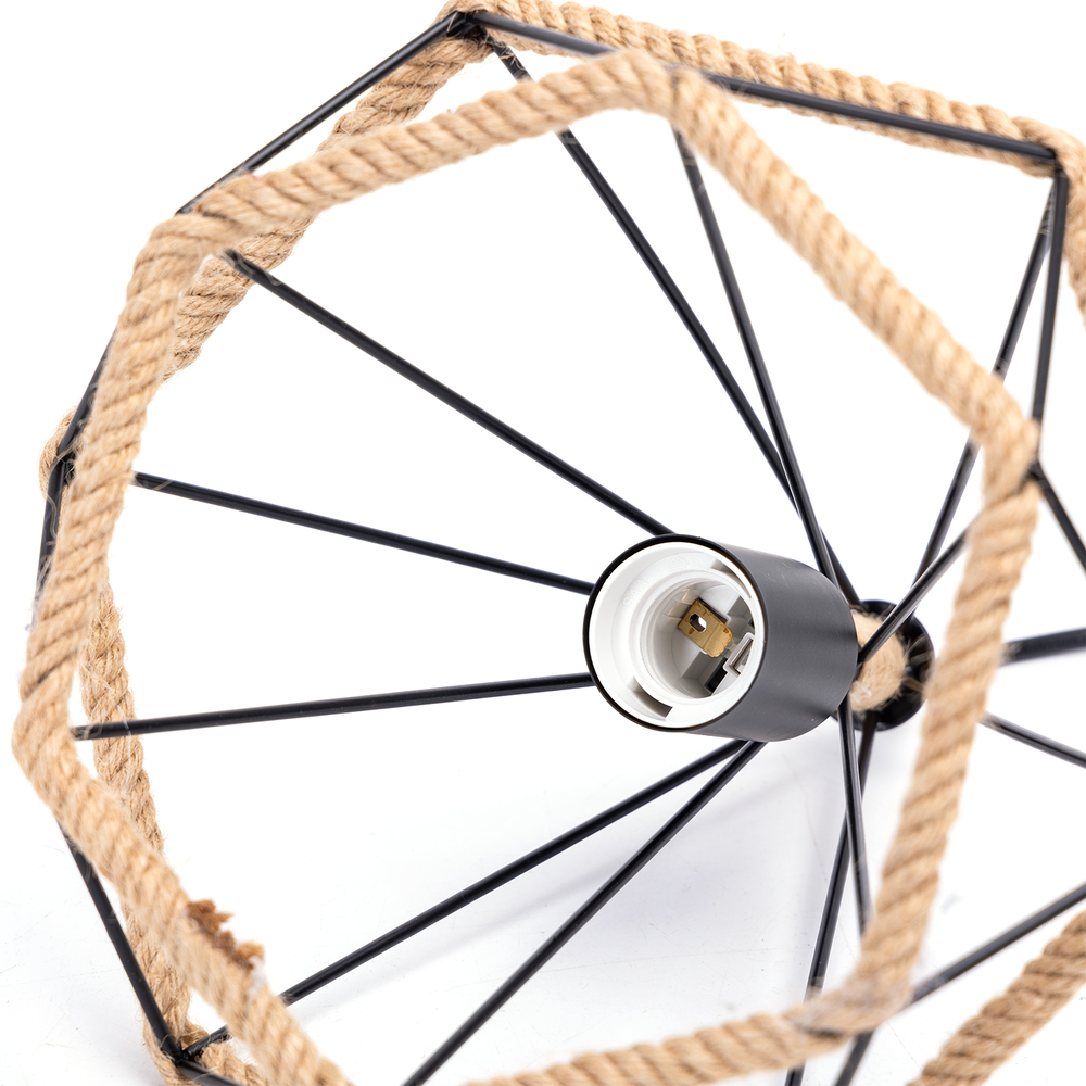 Aigostar LED Hængelampe retro sort - E27 fatning - 110cm høj - Ekskl. lyskilde