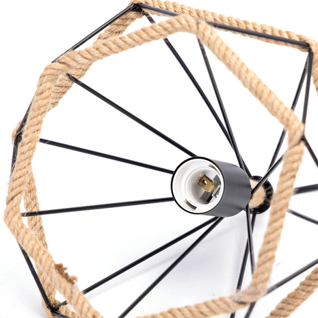 Aigostar LED Hængelampe retro sort - E27 fatning - 110cm høj - Ekskl. lyskilde