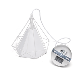 Aigostar LED Hængelampe retro hvid - E27 armatur - 110cm høj - Ekskl. lyskilde Aigostar LED Hængelampe retro hvid - E27 armatur - 110cm høj - Ekskl. lyskilde