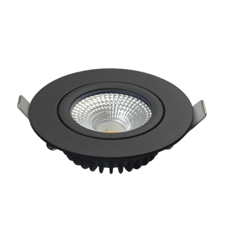 LCB LED forsænket spot sort Dæmpbar - 5W erstatter 50W - 2700K Varm hvid LCB LED forsænket spot sort Dæmpbar - 5W erstatter 50W - 2700K Varm hvid