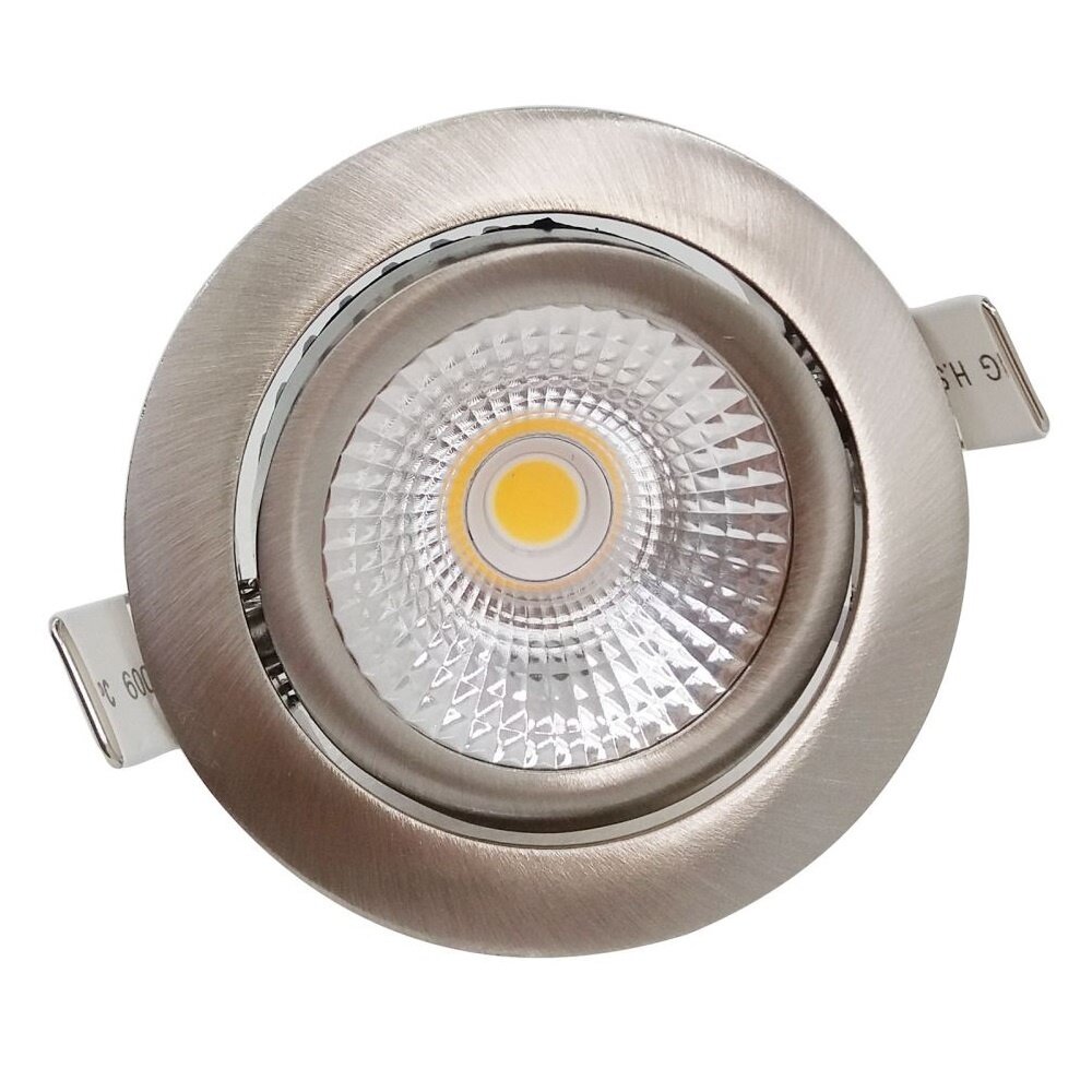LCB LED forsænket spot i rustfrit stål Dæmpbar - 5W erstatter 50W - 2700K Varm hvid